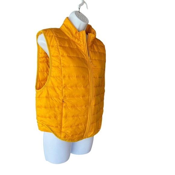 Joy Lab Puffer Vest Yellow High Neck Full Zip Women's Size L - Picture 4 of 9
